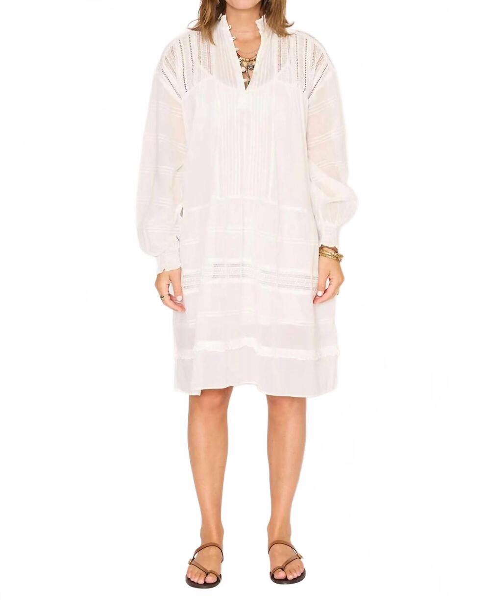 NEW MKT STUDIO rusty midi dress in white
